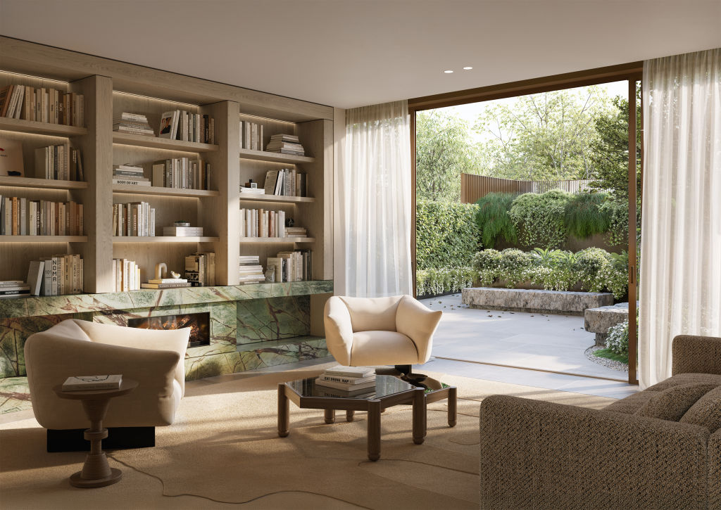 Amenity such as the library space at Maleela Rise, Balwyn is high on today's luxury wishlist.