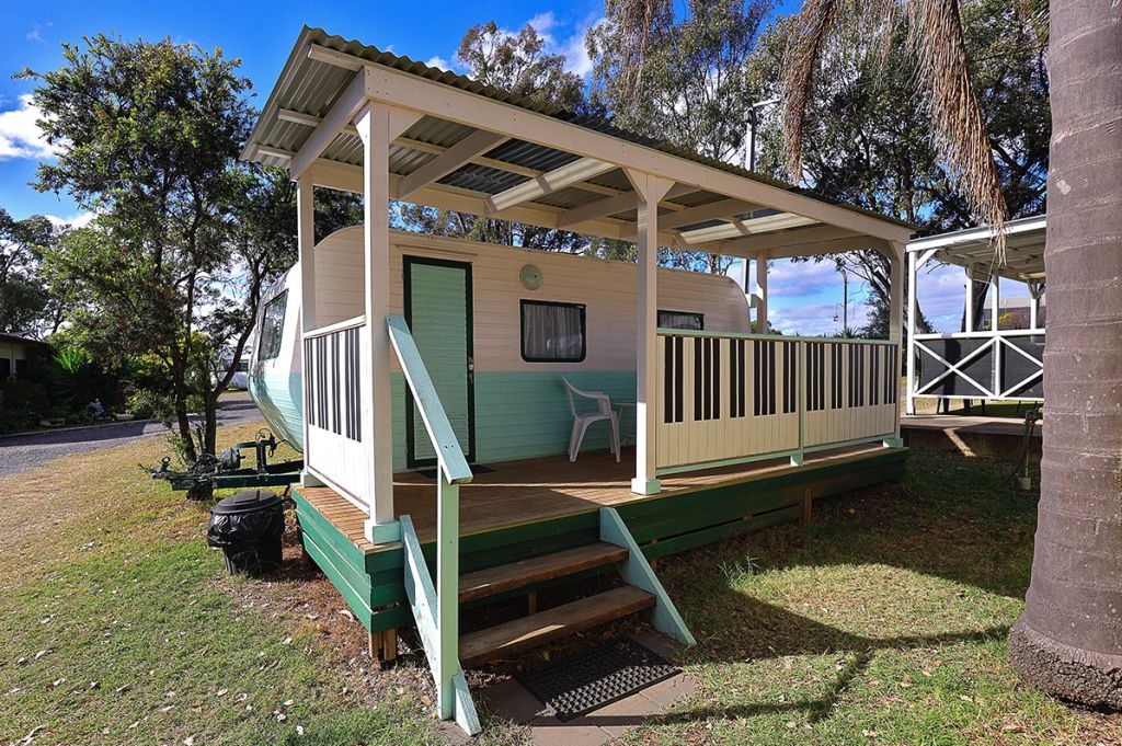 Step back into the 1950s: Cute retro caravan park on the market