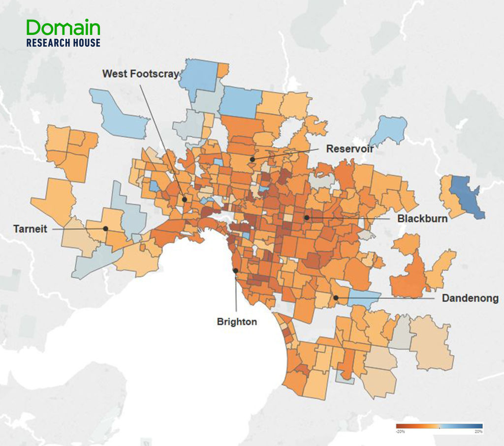 Melbourne house prices Some soughtafter inner suburbs, outer fringe
