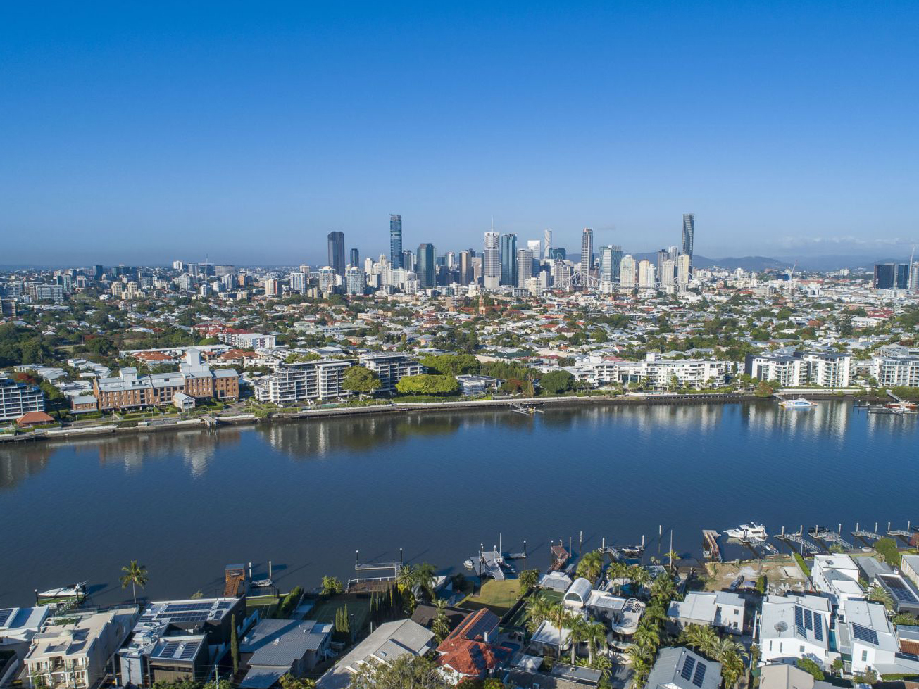 An aerial view of Hawthorne in Brisbane. Low res