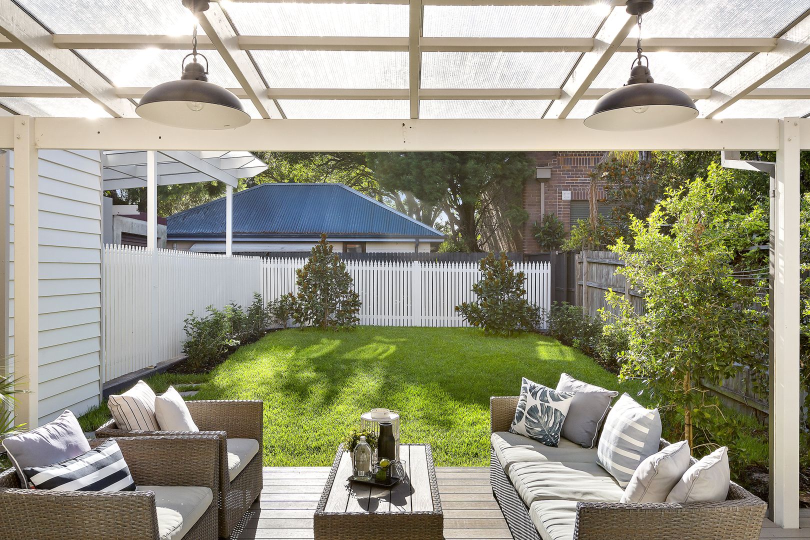 Even simple styling of outdoor areas increases appeal.